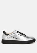 Kyniska Metallic Faux Leather Everyday Sneakers