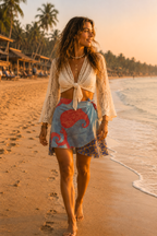 LILA Recycled Silk Wrap Beach Skirt/Mini Dress
