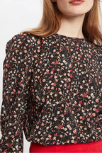 Lima Wax Flower Print Long Sleeve Blouse