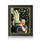 Luke Littler Signed 2025 World Champion Image Deluxe Mount