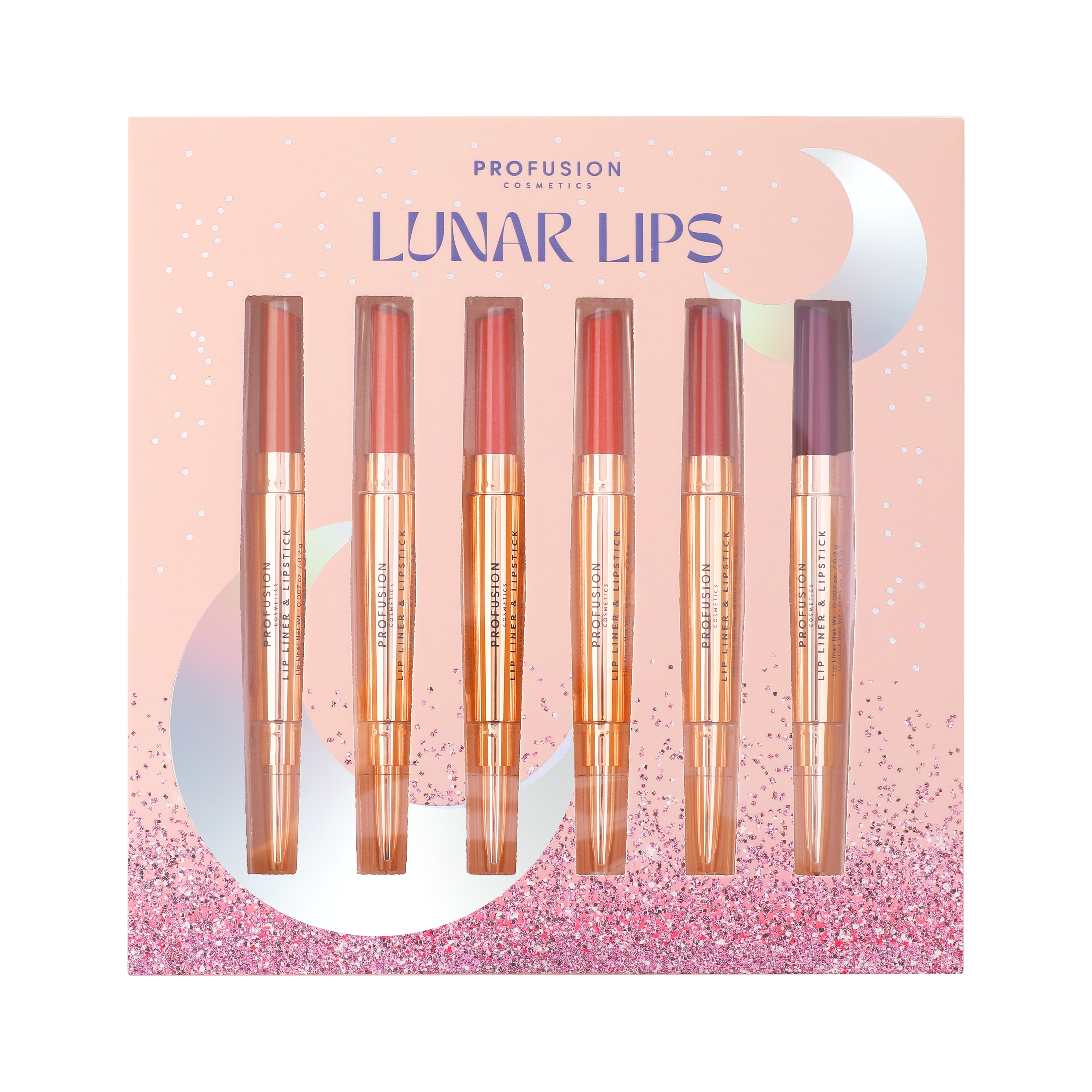 LUNAR LIPS - 6 PC LIPSTICK AND LIP LINER SET