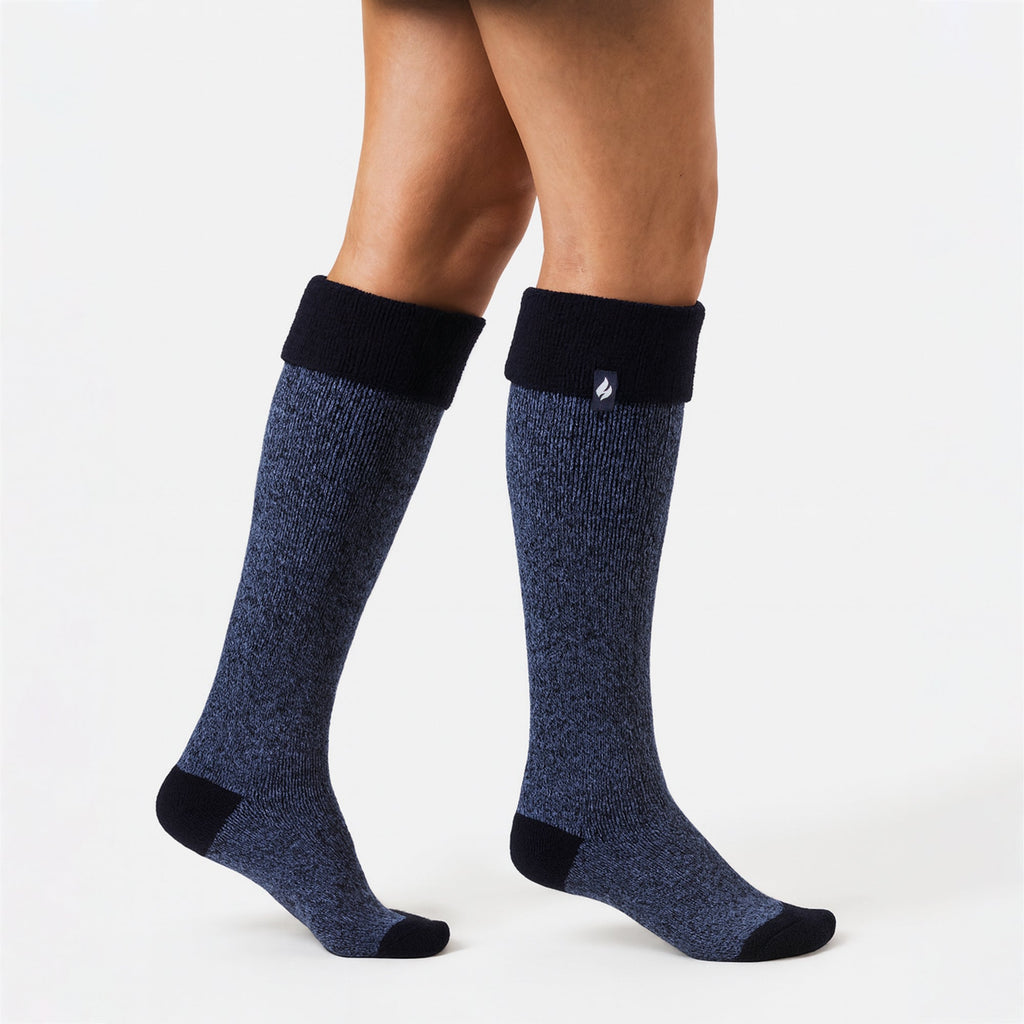 Ladies Thermal Long Wellington Boot Socks with Soft Brushed Lining