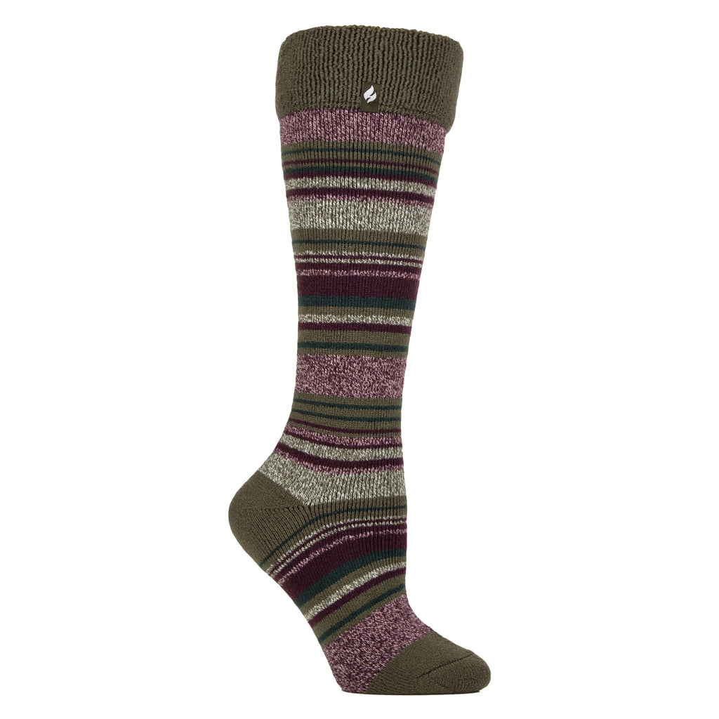 Ladies Thermal Long Wellington Boot Socks with Soft Brushed Lining