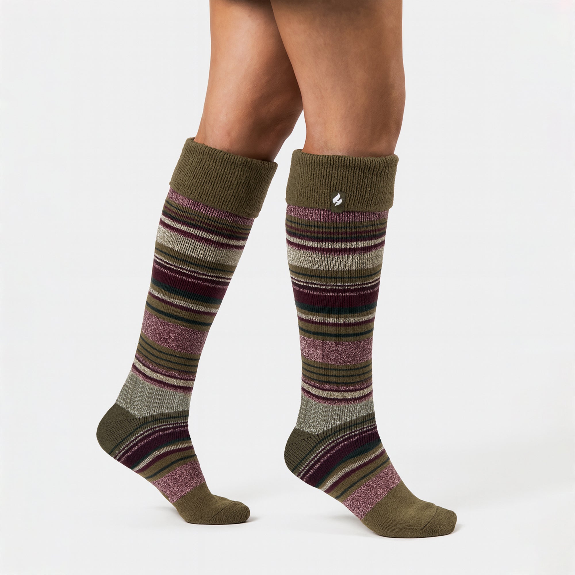 Ladies Thermal Long Wellington Boot Socks with Soft Brushed Lining