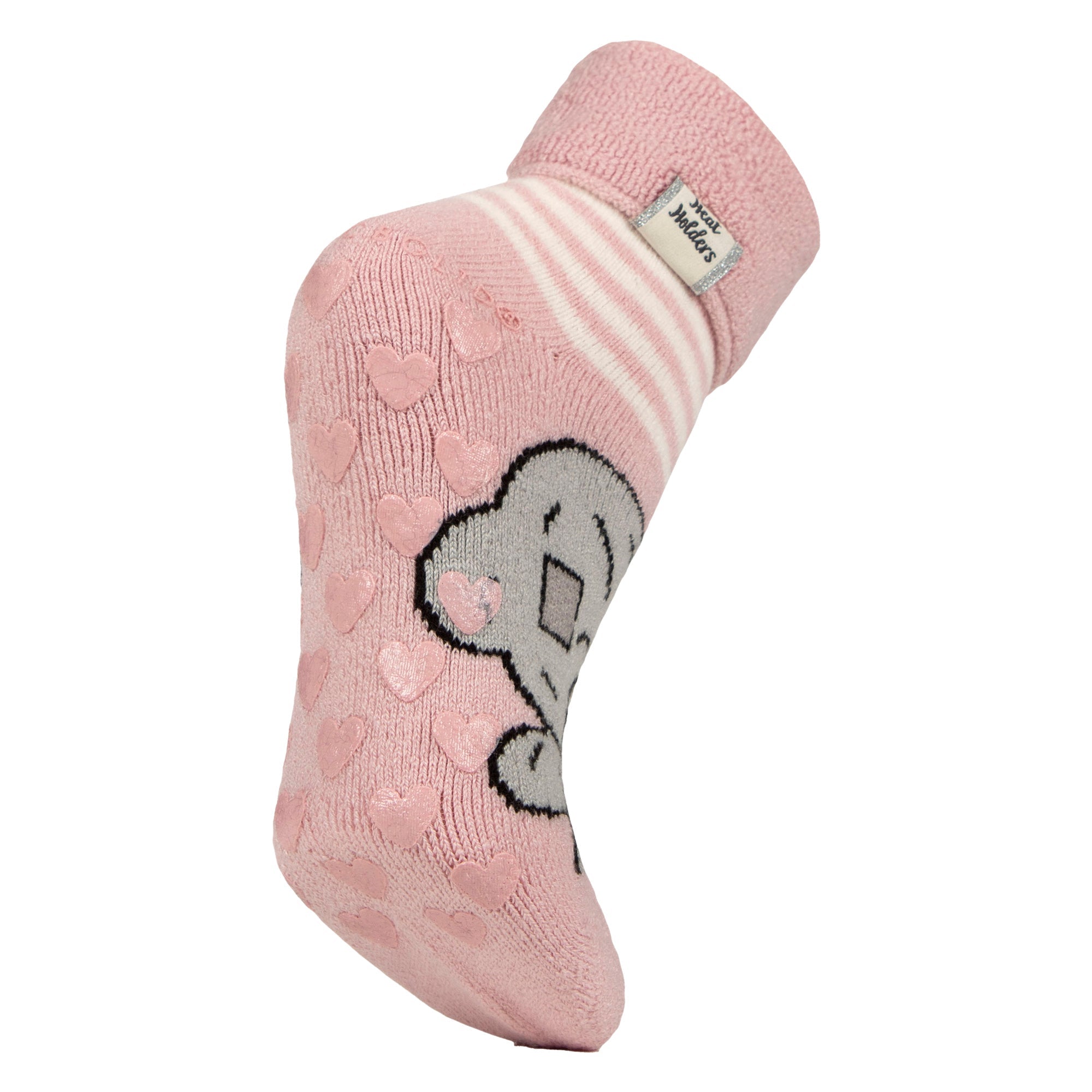 Ladies Thermal Lounge Gripper Thin Socks with Tatty Teddy Pattern