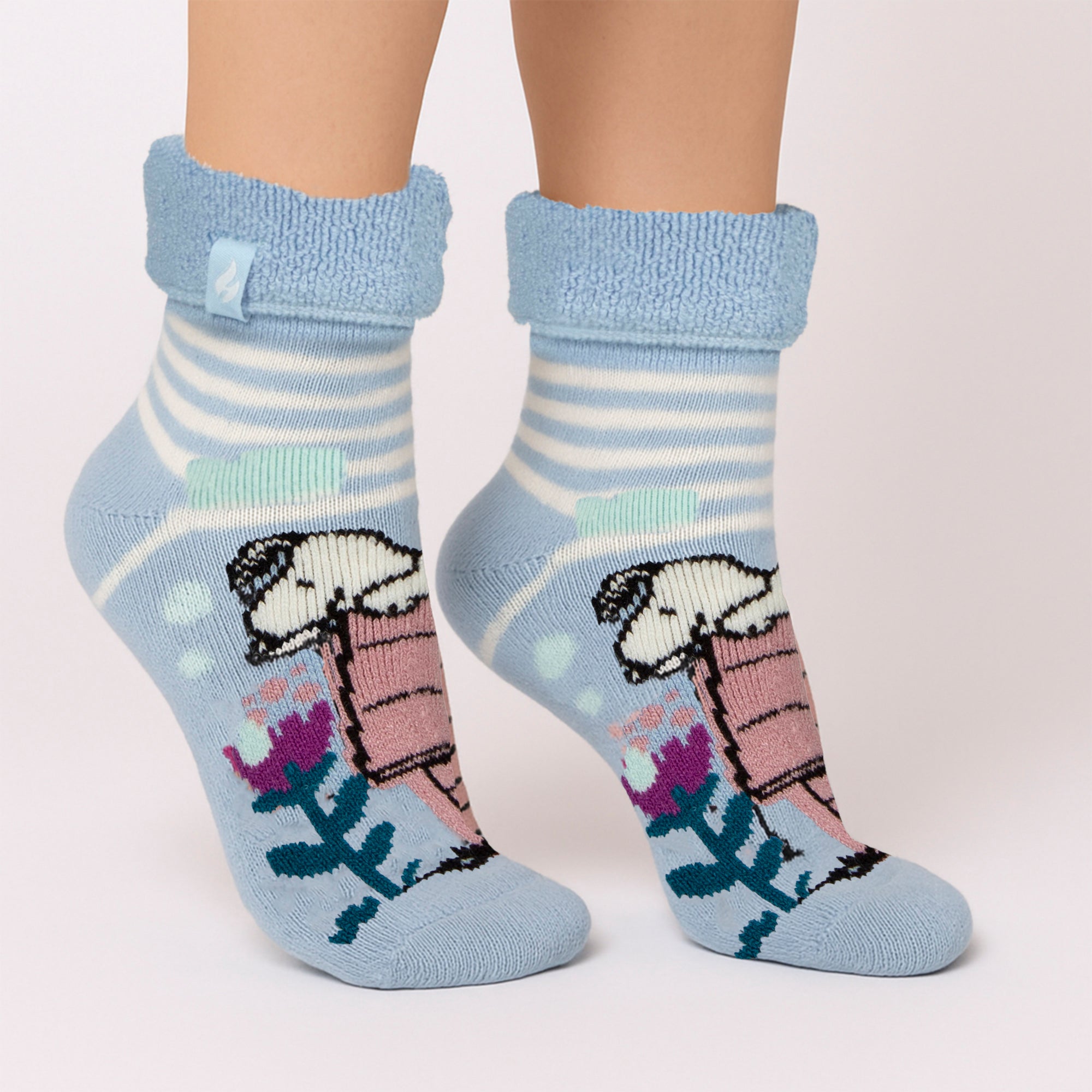 Ladies Thermal Soft Lounge Socks with Peanuts Design