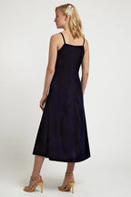 Lubin Velvet Cami Midi Dress - Navy