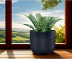 Luca Pot without Hole 140mm Deep Black