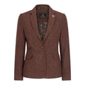WS-12 - Women's Tweed Suit Blazer Trousers Waistcoat Herringbone Wool Rust Brown