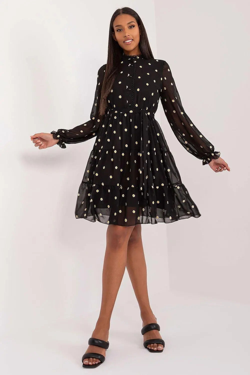 Lakerta elegance and comfort floral pattern cocktail dress