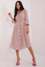 Lakerta flared cut shirt dress