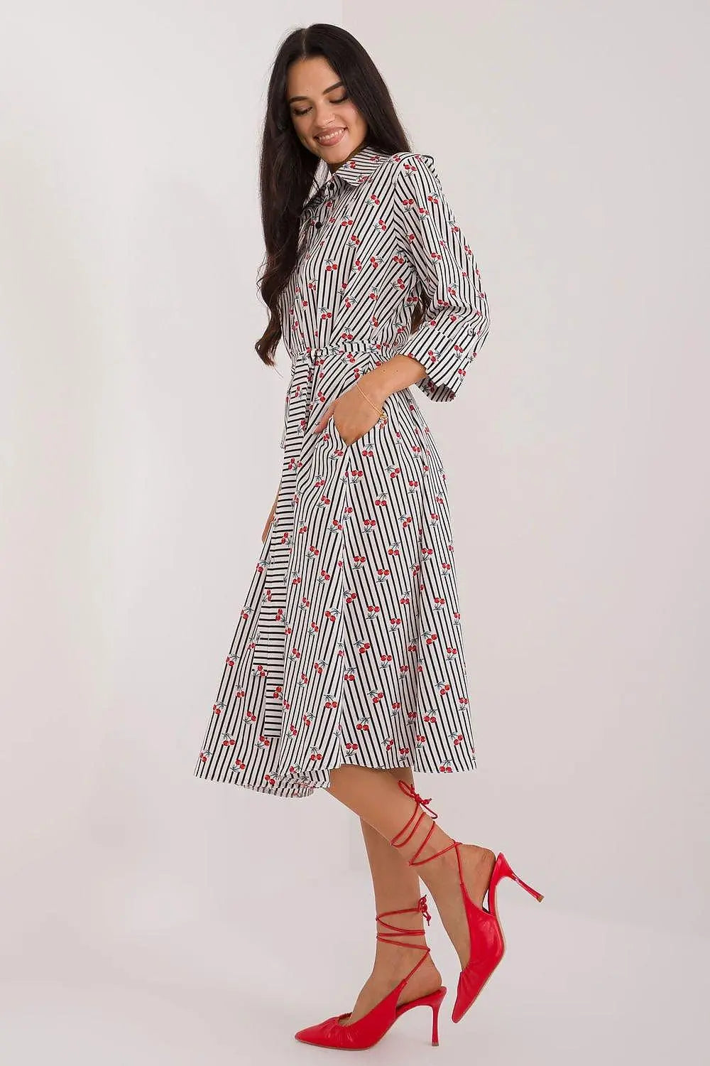 Lakerta flared cut shirt dress
