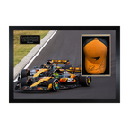 Lando Norris & Oscar Piastri Signed McLaren F1 Cap Iconic Frame (ACG Cert)