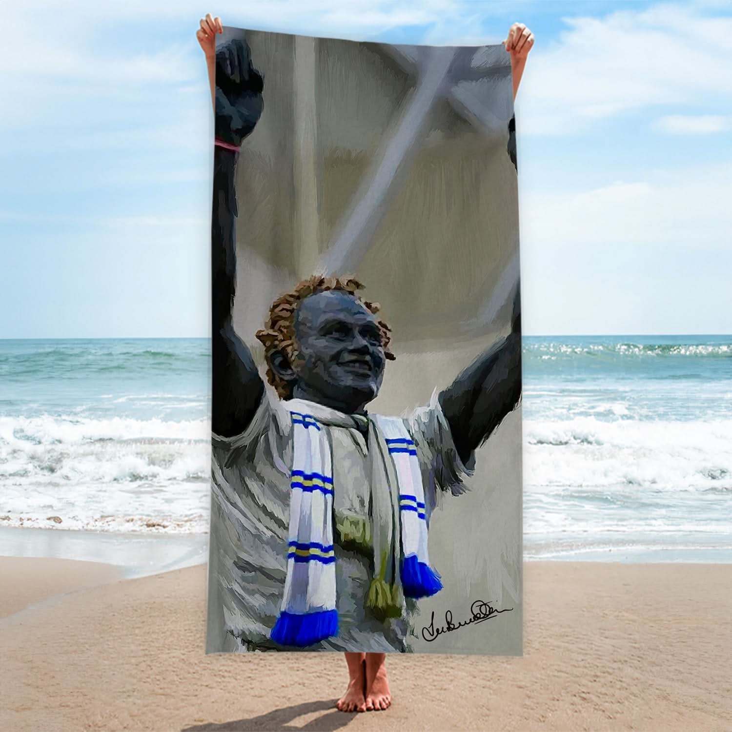 Lee Buccilli - Bremner Statue - Beach Towel - 150cm x 75cm