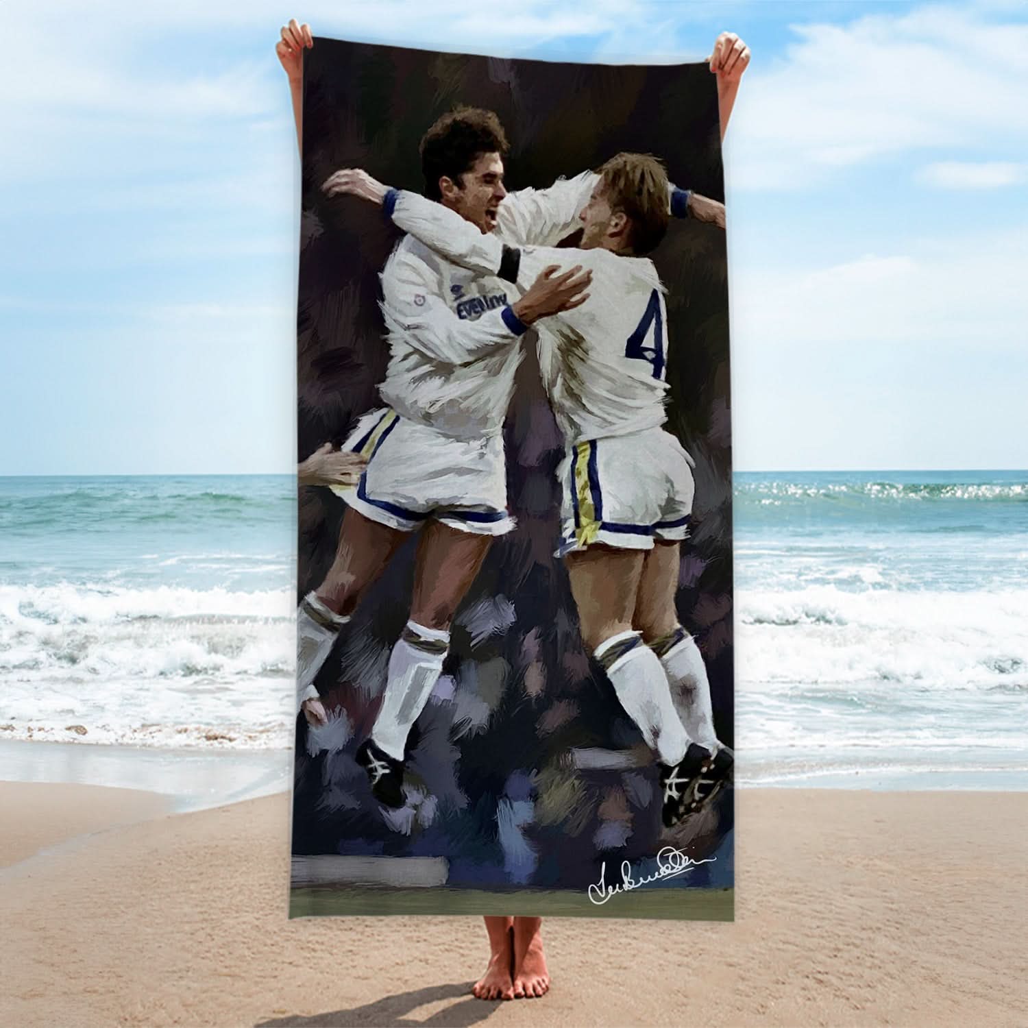 Lee Buccilli - Speed and Batty Celebration - Beach Towel - 150cm x 75cm