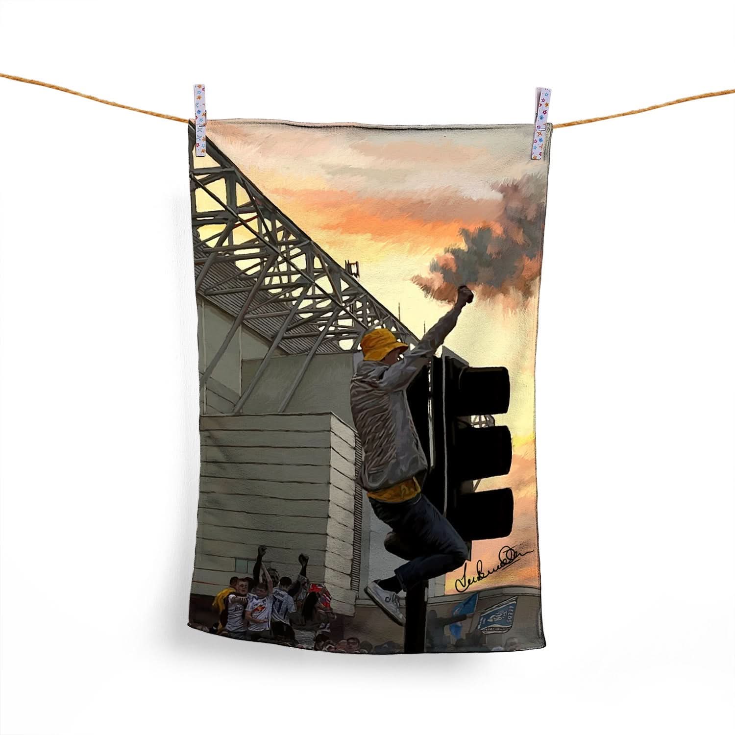 Lee Buccilli - Leeds Supporter - Microfibre Tea Towel