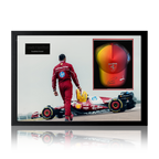 Lewis Hamilton Signed Ferrari Cap Iconic Frame