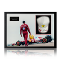 Lewis Hamilton Signed Ferrari Cap Iconic Frame
