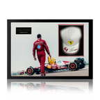 Lewis Hamilton Signed Ferrari Cap Iconic Frame