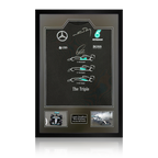 Lewis Hamilton & Nico Rosberg Signed Mercedes AMG Petronas Shirt Premium Frame