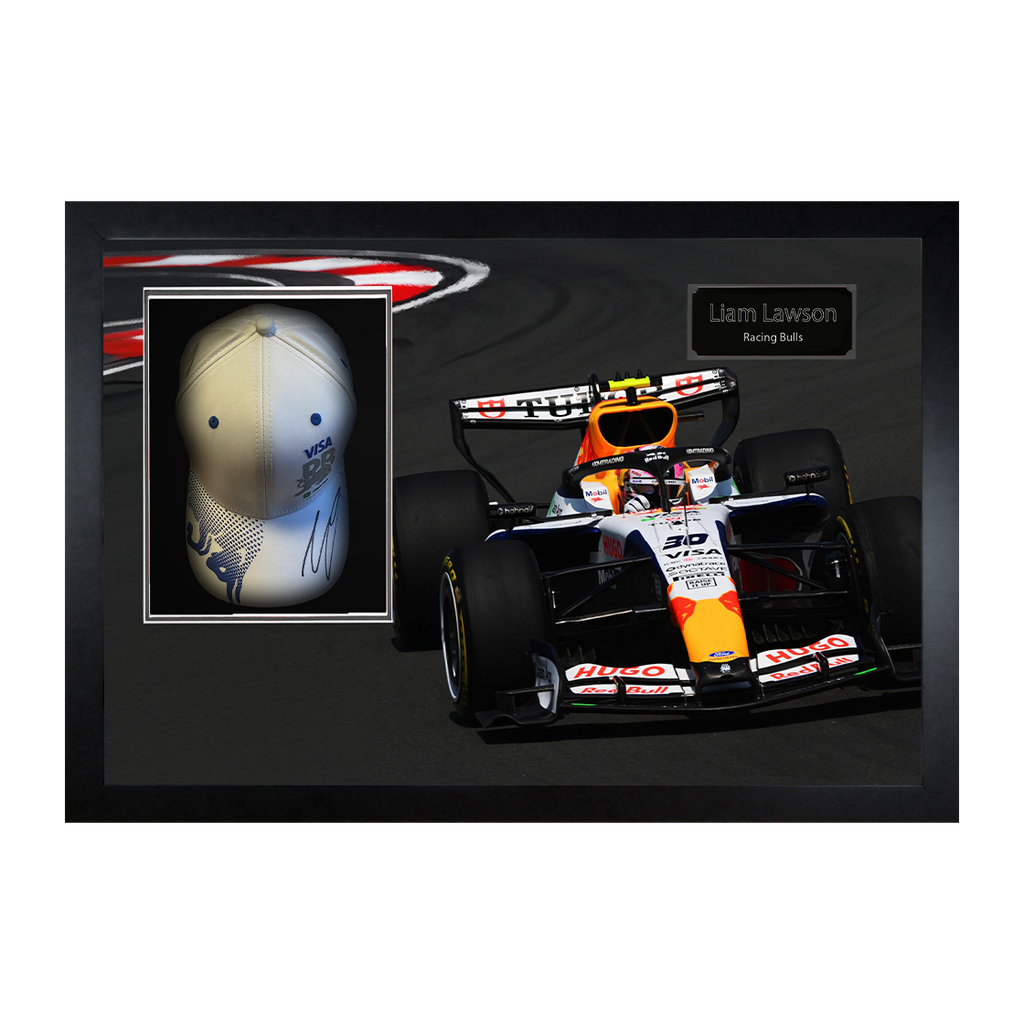Liam Lawson Signed Racing Bulls F1 Cap Iconic Frame (ACG Cert)