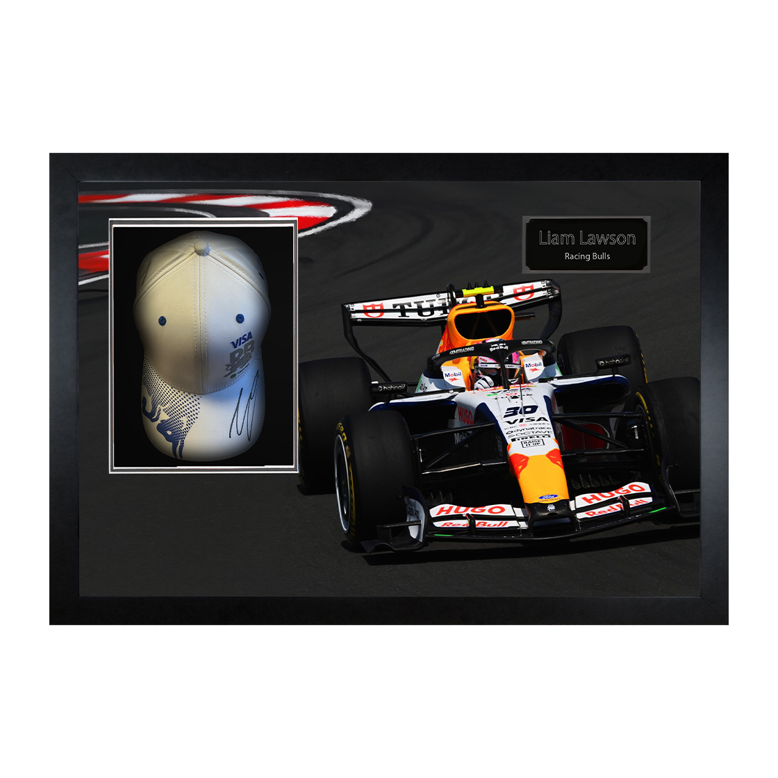 Liam Lawson Signed Racing Bulls F1 Cap Iconic Frame (ACG Cert)