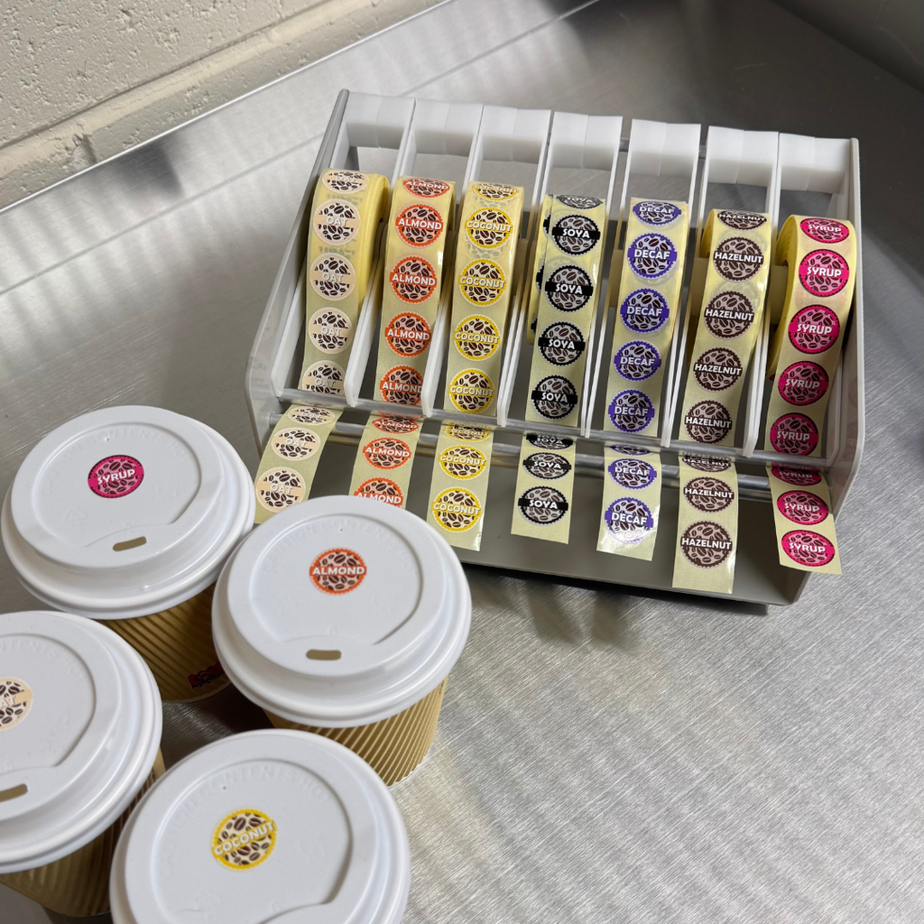 Syrup Coffee Shop Barista Labels 20mm 1000 labels per rolls