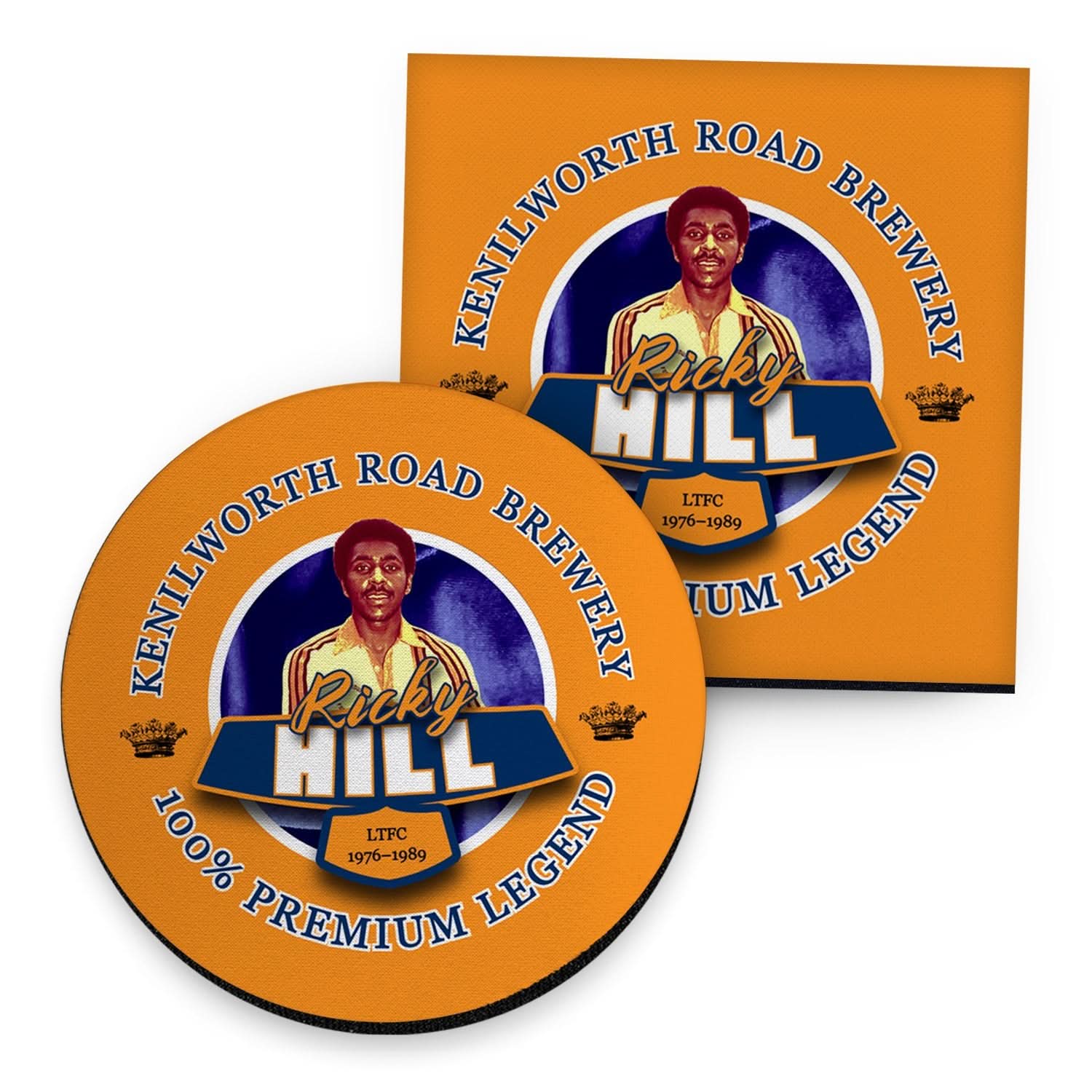 Luton Ricky Hill - Football Coaster - Square Or Circle