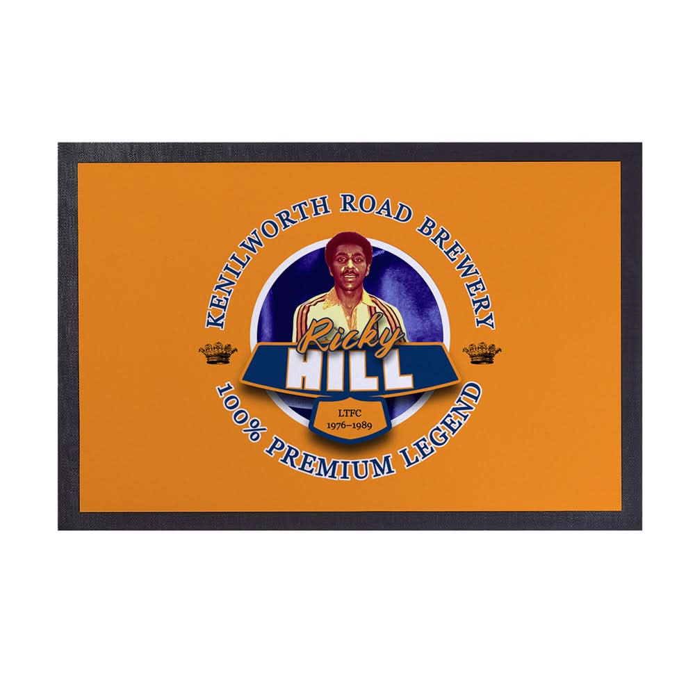 Luton Ricky Hill  - Football Legends - Door Mat -60cm X 40cm