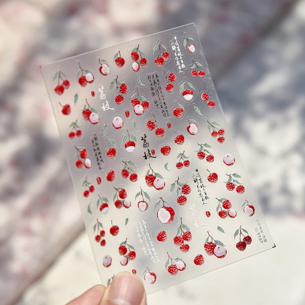 Hello Claws | Lychee Nail Deco Sticker