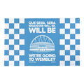 Manchester Blue - Que Sera, Sera - Banner - Chequered - Two Sizes