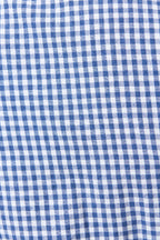 Marleen Gingham Ric Rac Trim Cropped Jumpsuit - Blue