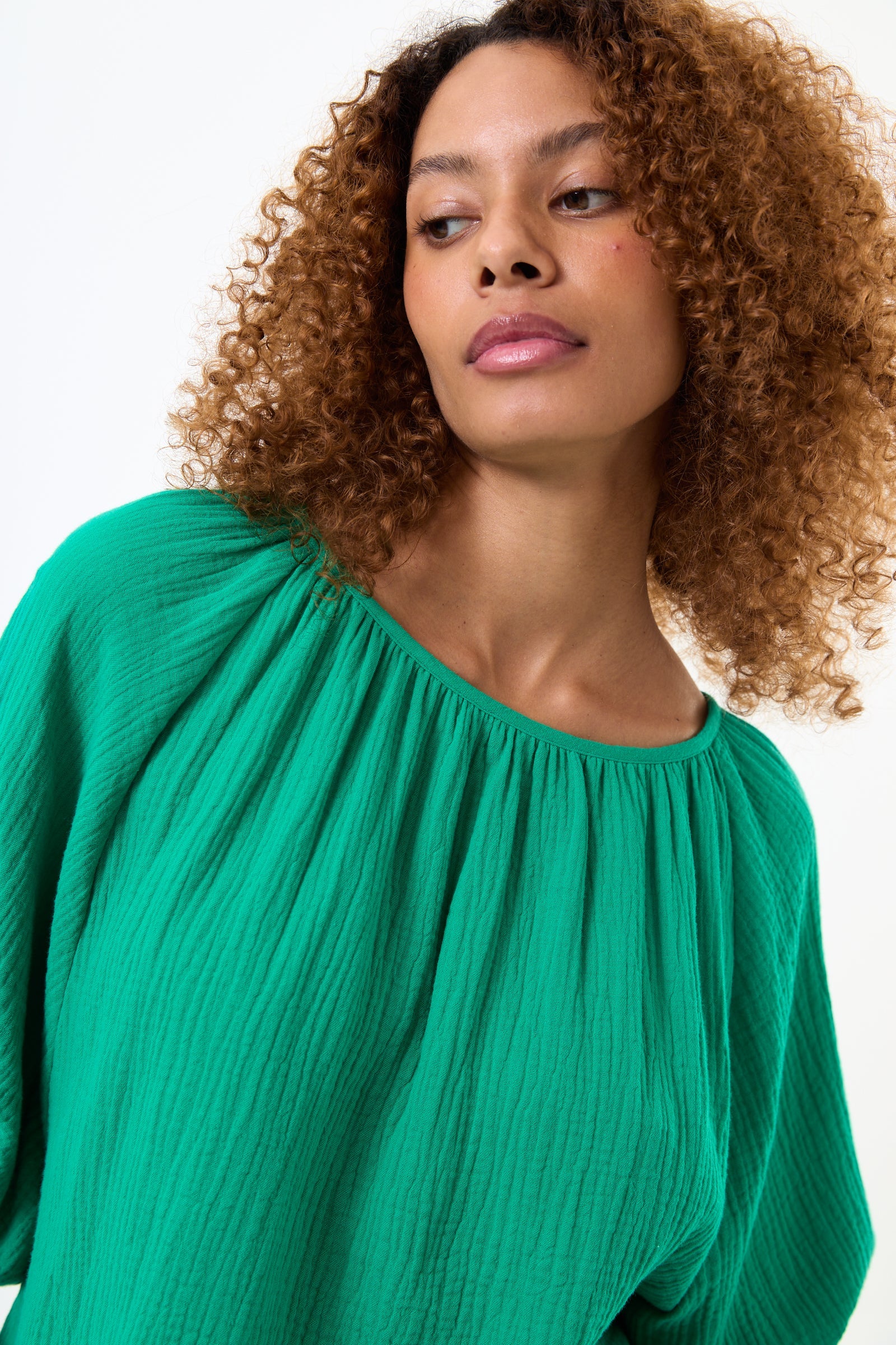 Mayanna Double Gauze Top - Green