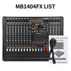 XTUGA B1404FX 14 Channels Bluetooth Audio Mixer Digital DJ Controller Sound Mixing Console (EU Plug)