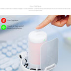 FEELWORLD VM1 USB Condenser Gaming Microphone for Streaming Noise Cancellation Mute RGB Light Boom Arm Stand (White)