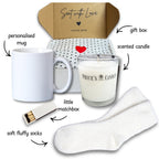 Personalised Bridesmaid Mug, Candle & Socks Gift Hamper | Wedding Gift