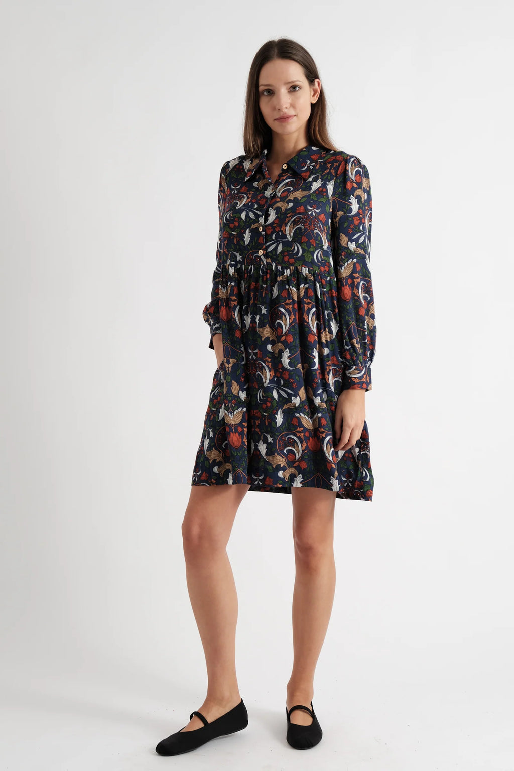 Melly Arts & Crafts Long Sleeve Mini Dress