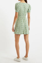 Merle Periwinkle V-Neck Mini Dress