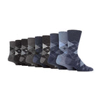 9 Pairs  NON ELASTIC Cotton Mens Socks with Loose Top