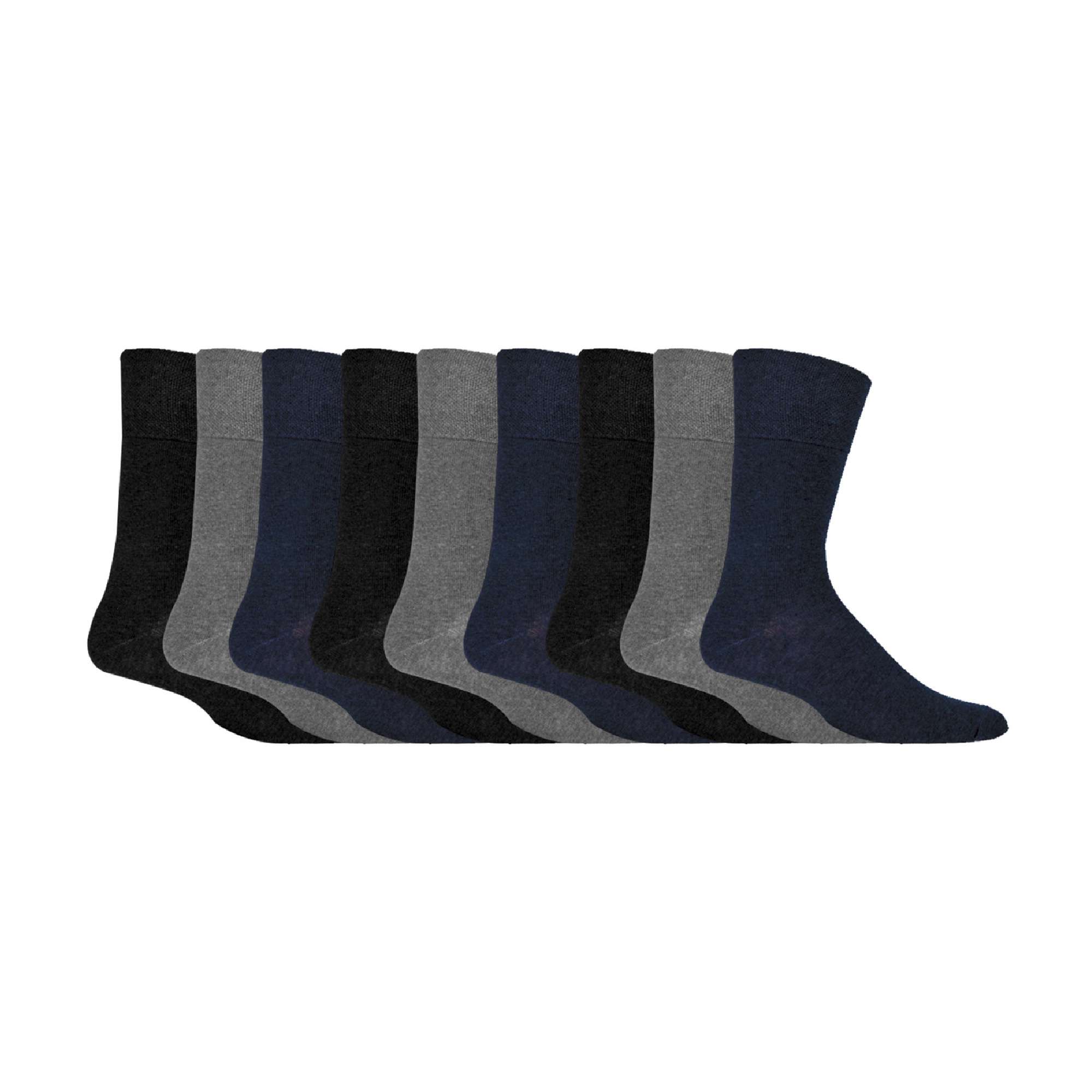 9 Pairs  NON ELASTIC Cotton Mens Socks with Loose Top