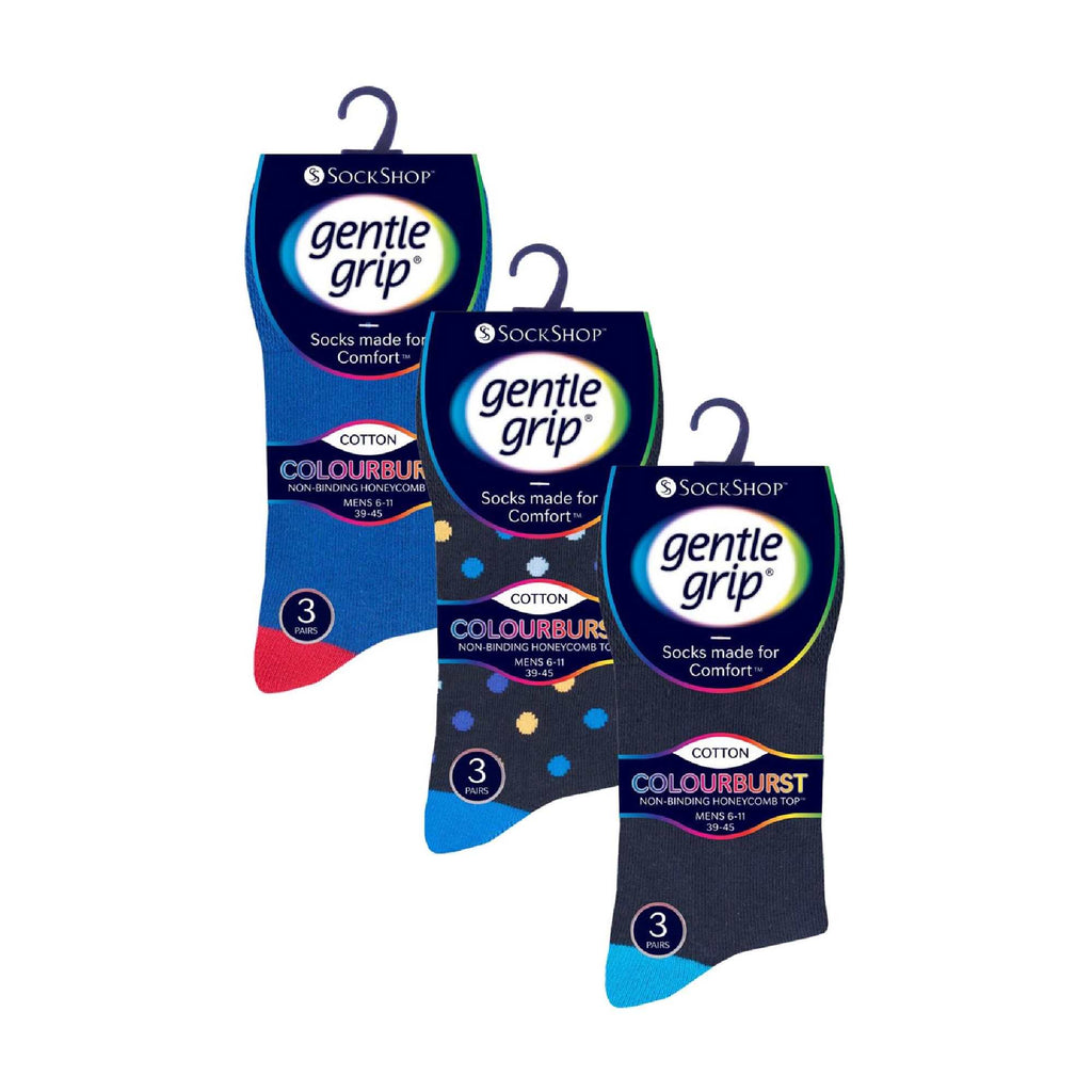9 Pairs  NON ELASTIC Cotton Mens Socks with Loose Top