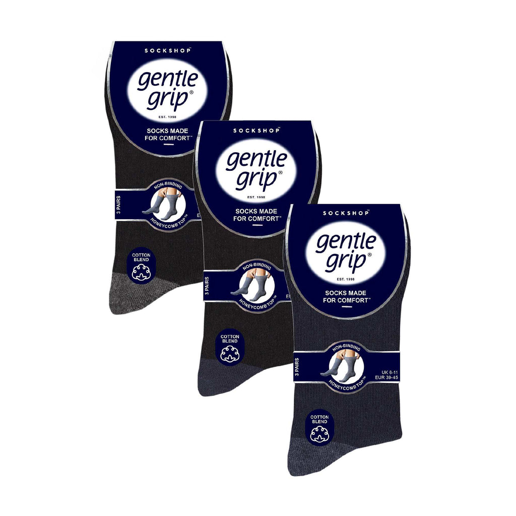 9 Pairs  NON ELASTIC Cotton Mens Socks with Loose Top