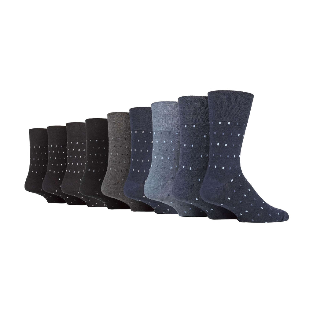 9 Pairs  NON ELASTIC Cotton Mens Socks with Loose Top