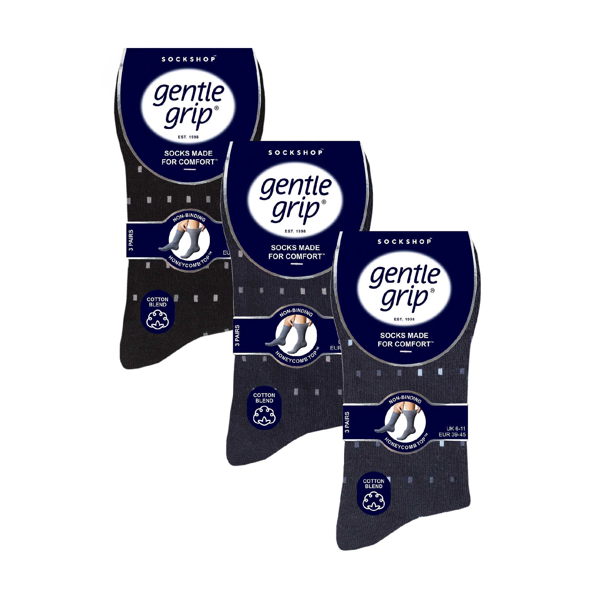 9 Pairs  NON ELASTIC Cotton Mens Socks with Loose Top