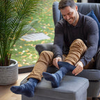 9 Pairs  NON ELASTIC Cotton Mens Socks with Loose Top