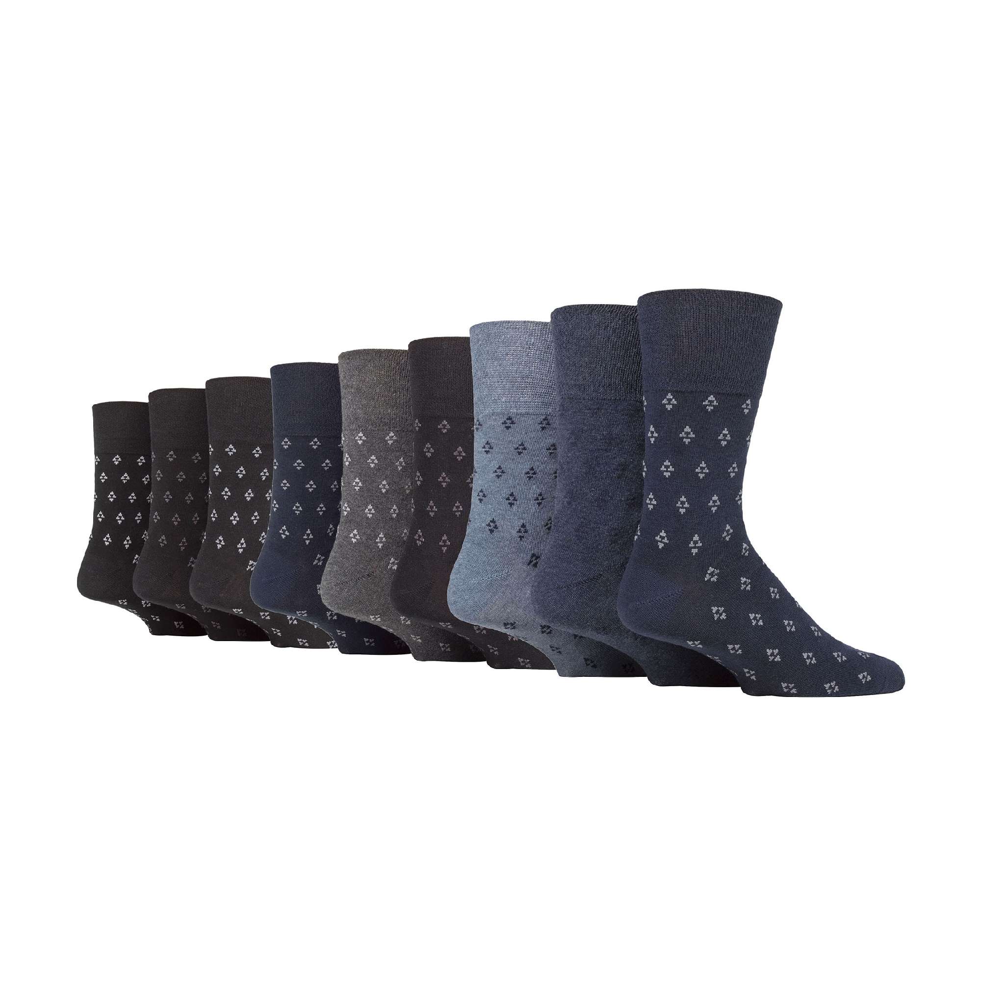 9 Pairs  NON ELASTIC Cotton Mens Socks with Loose Top