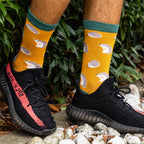 1 Pack Mens Novelty Yellow Honey Bee Bamboo Socks