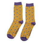 1 Pack Mens Novelty Yellow Honey Bee Bamboo Socks