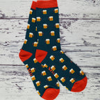 1 Pack Mens Novelty Beer Patterned Bamboo Socks