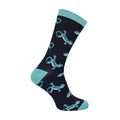 1 Pack Mens Novelty Black Lizards Bamboo Socks